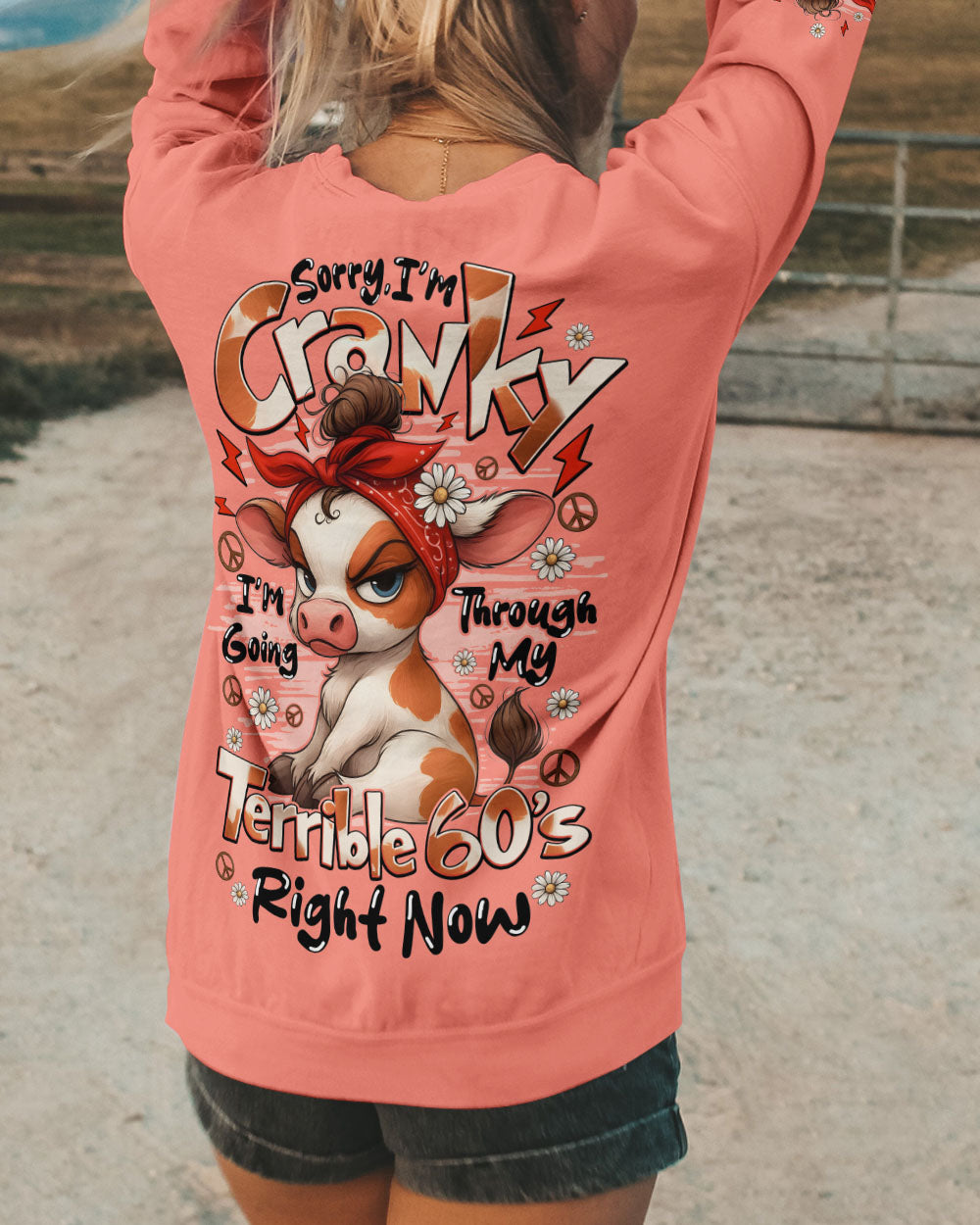 SORRY I'M CRANKY COW ALL OVER PRINT - TYQY2708253