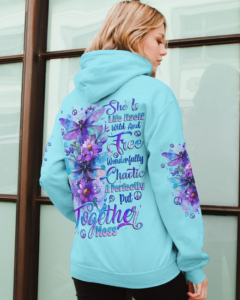 SHE IS LIFE ITSELF DRAGONFLIES ALL OVER PRINT - TYQY2709242
