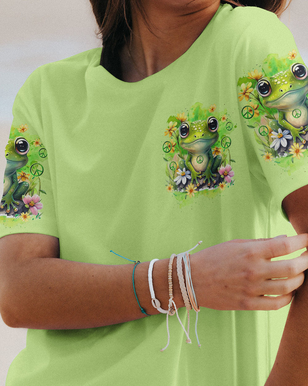 JUST BE YOU THE WORLD WILL ADJUST FROG ALL OVER PRINT - TYQY2711234