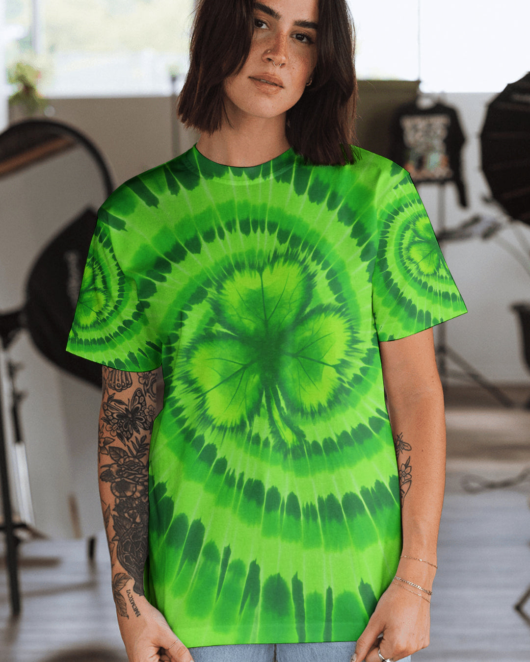 SHAMROCK LUCKY GREEN PATRICK'S DAY ALL OVER PRINT - TYQY2801261