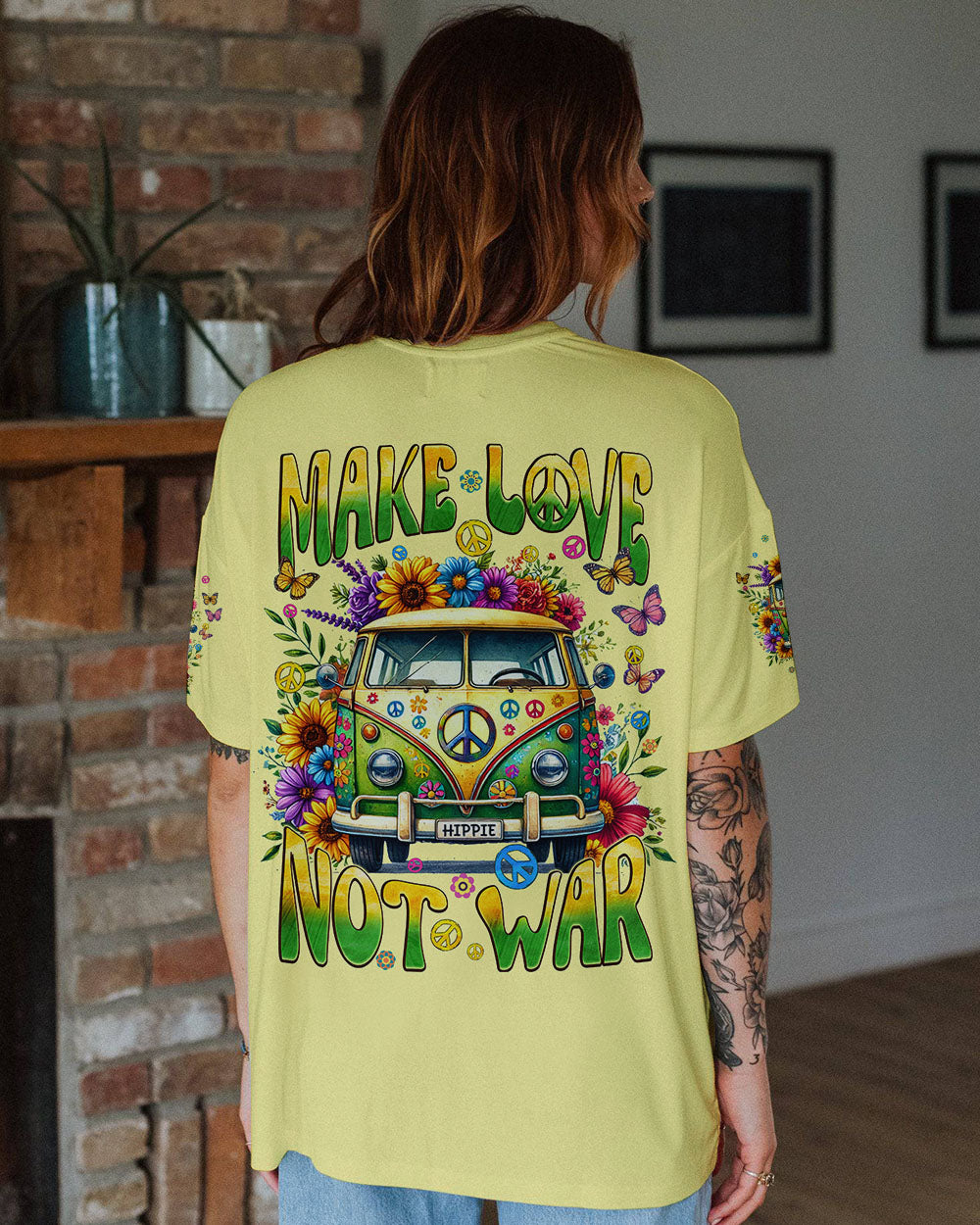 MAKE LOVE NOT WAR ALL OVER PRINT - TYQY2809242
