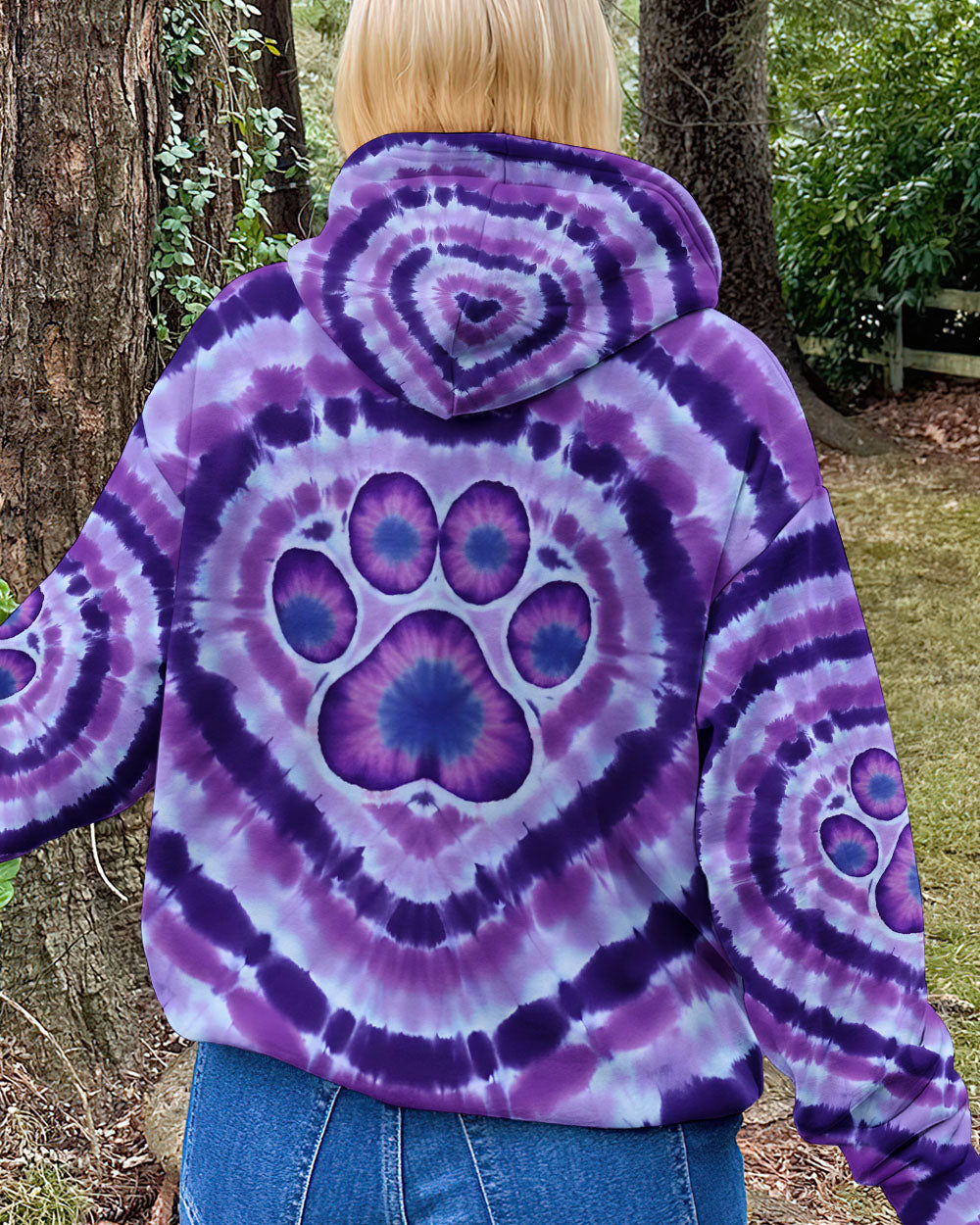 PAW PRINT TIE DYE ALL OVER PRINT - TYQY2811251