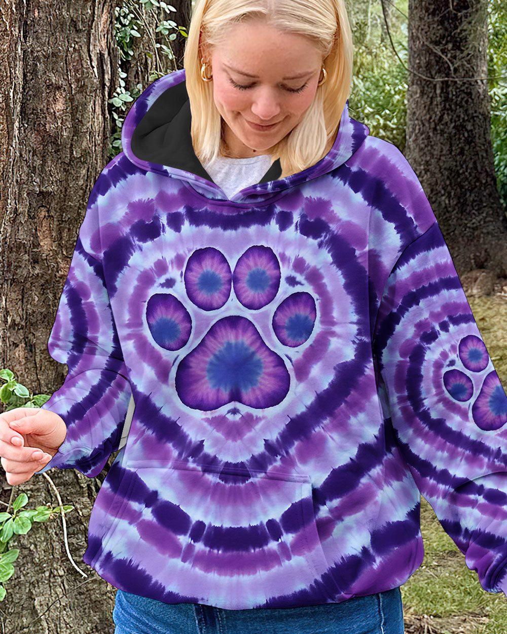 PAW PRINT TIE DYE ALL OVER PRINT - TYQY2811251