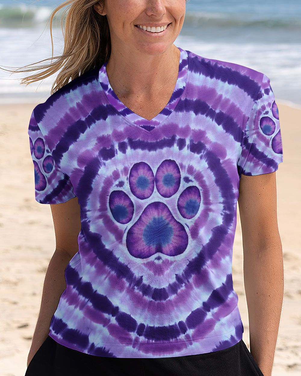 PAW PRINT TIE DYE ALL OVER PRINT - TYQY2811251