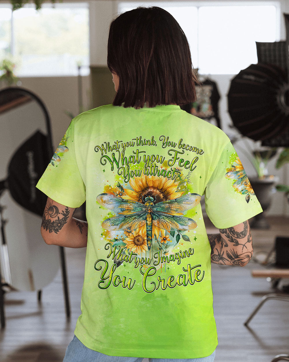 WHAT YOU THINK YOU BECOME DRAGONFLY ALL OVER PRINT - TYQY2903244