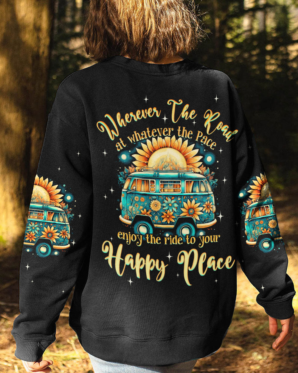 RIDE TO HAPPY PLACE ALL OVER PRINT - TYQY2908232