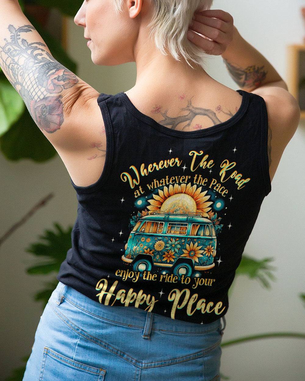 RIDE TO HAPPY PLACE ALL OVER PRINT - TYQY2908232