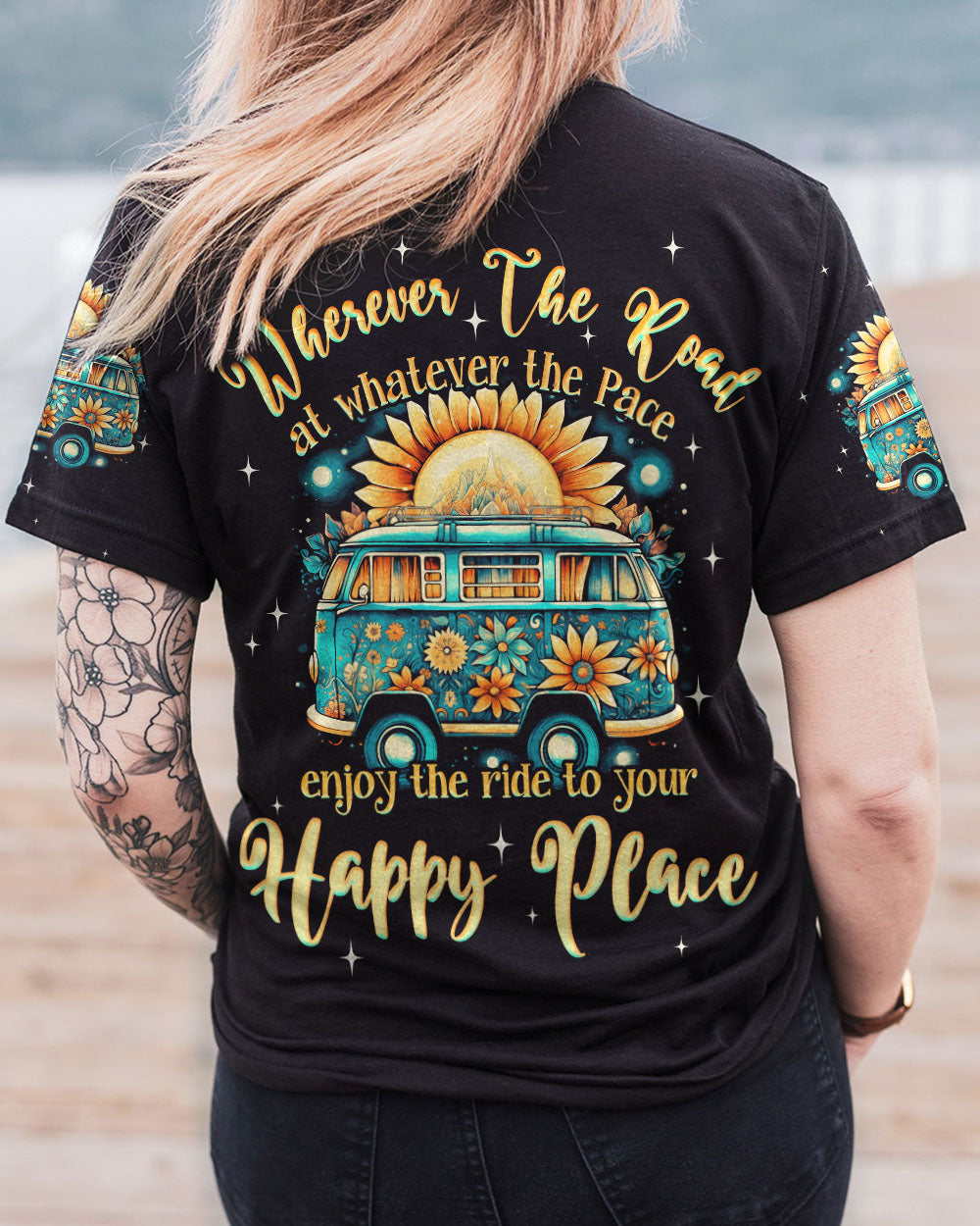 RIDE TO HAPPY PLACE ALL OVER PRINT - TYQY2908232