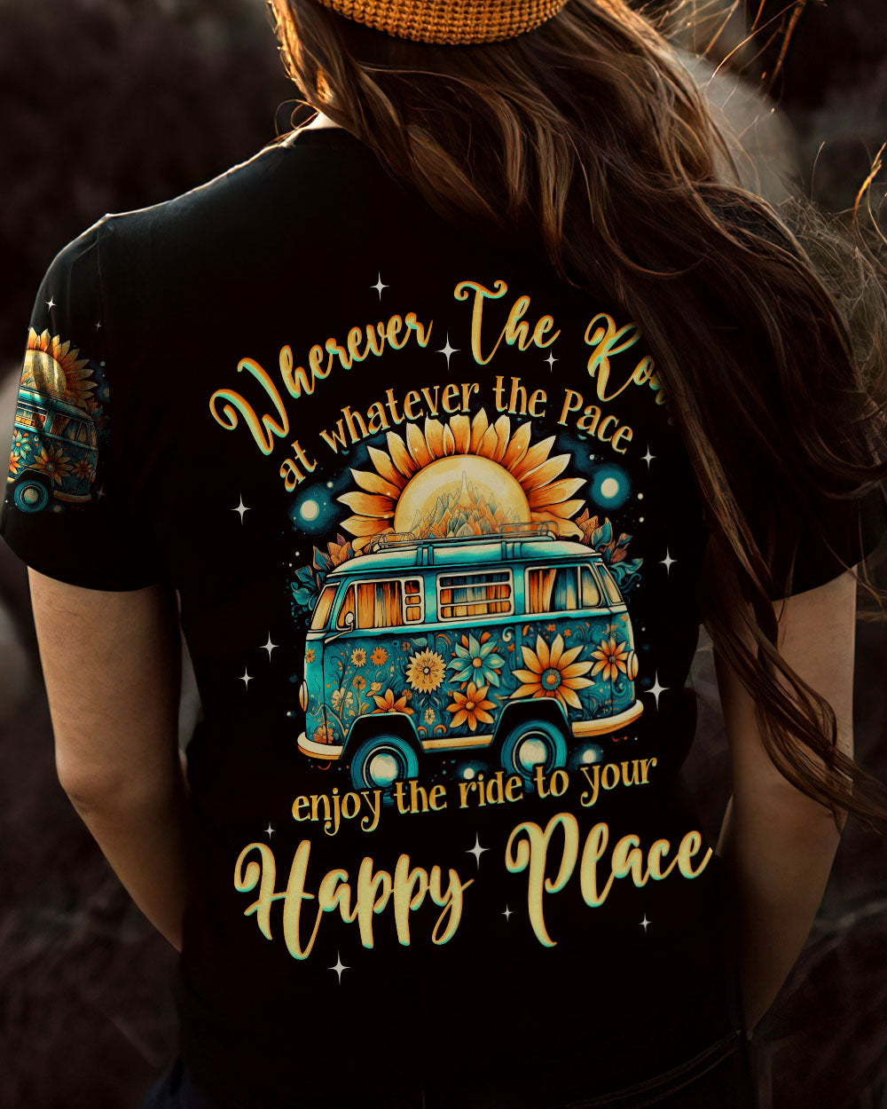 RIDE TO HAPPY PLACE ALL OVER PRINT - TYQY2908232