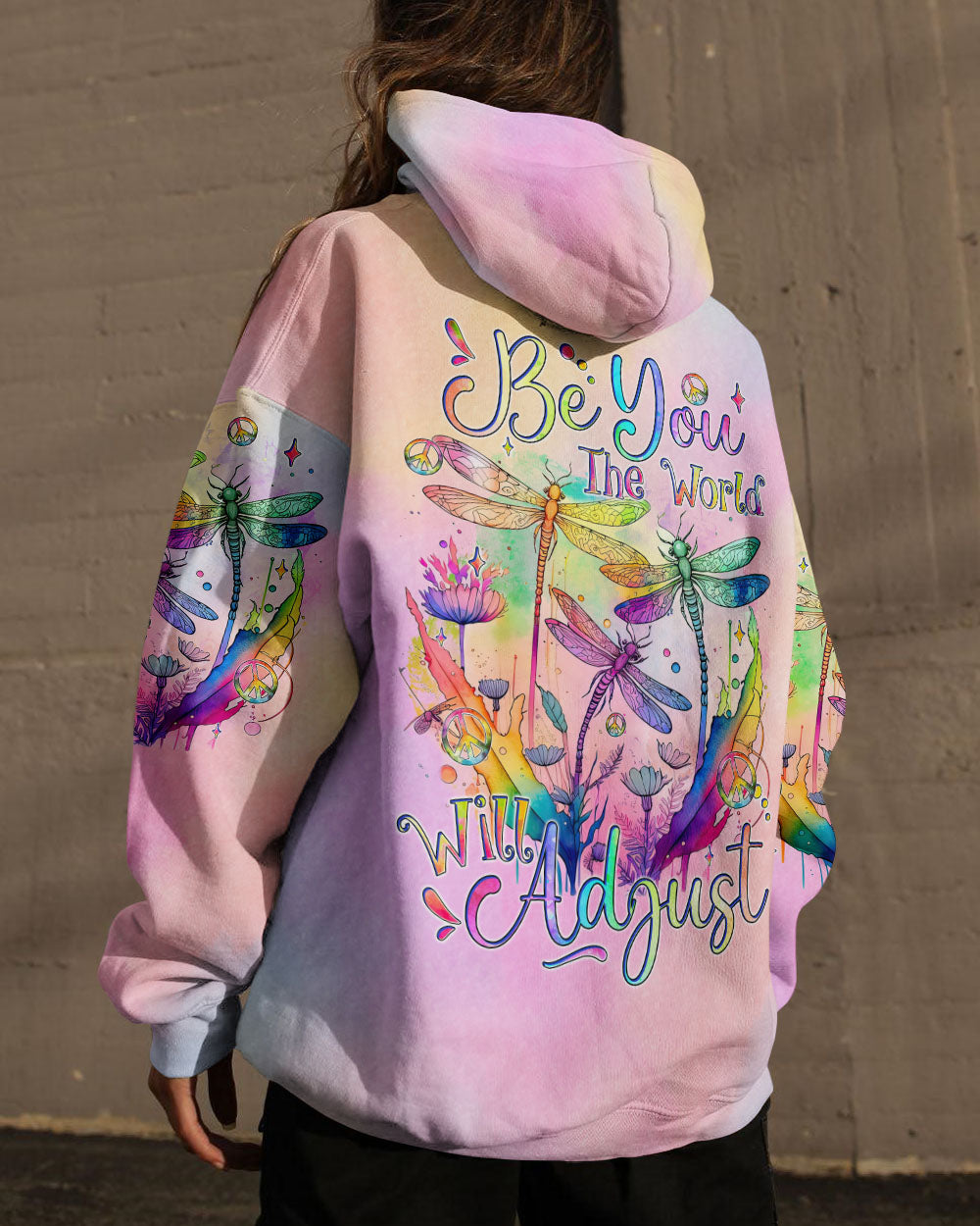 BE YOU THE WORLD WILL ADJUST DRAGONFLIES ALL OVER PRINT - TYQY2911232