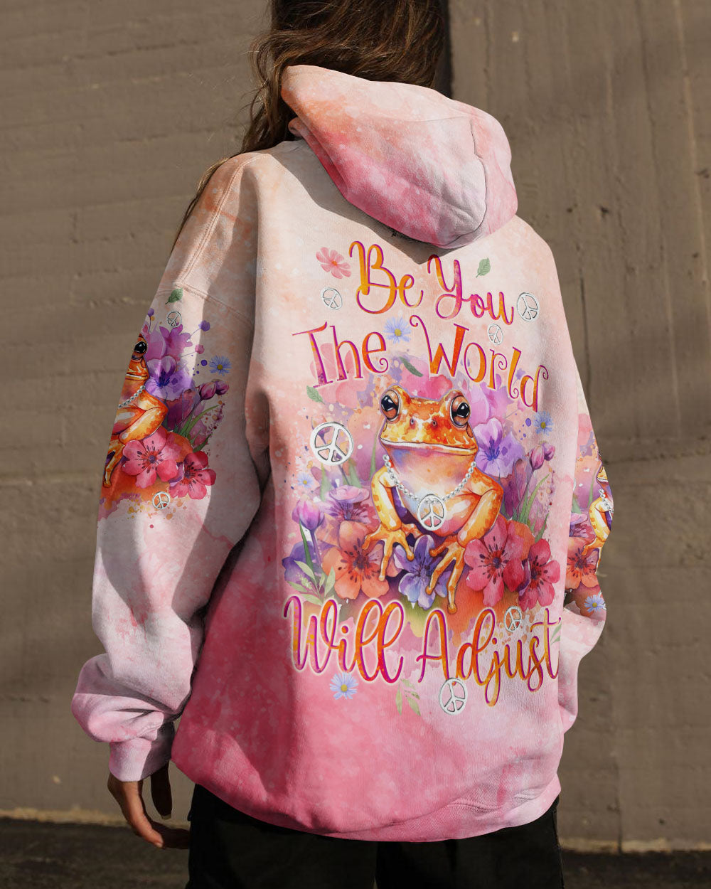 BE YOU THE WORLD WILL ADJUST FROG ALL OVER PRINT - TYQY2911233