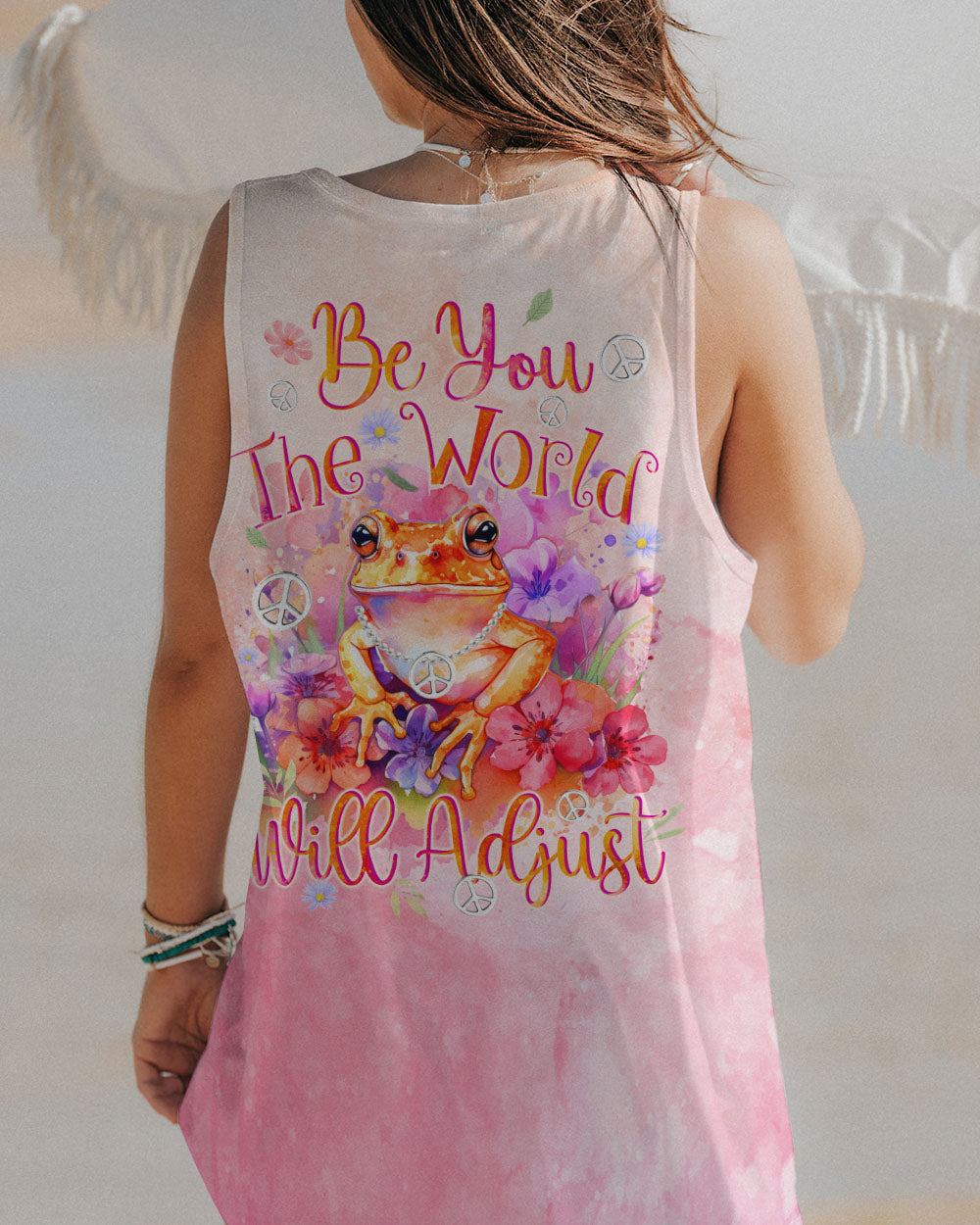 BE YOU THE WORLD WILL ADJUST FROG ALL OVER PRINT - TYQY2911233