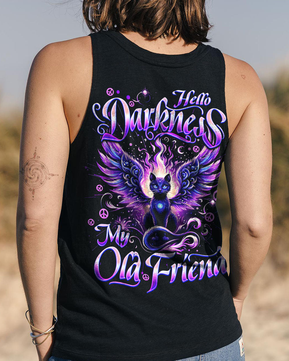 HELLO DARKNESS MY OLD FRIEND CAT ALL OVER PRINT - TYQY3005254