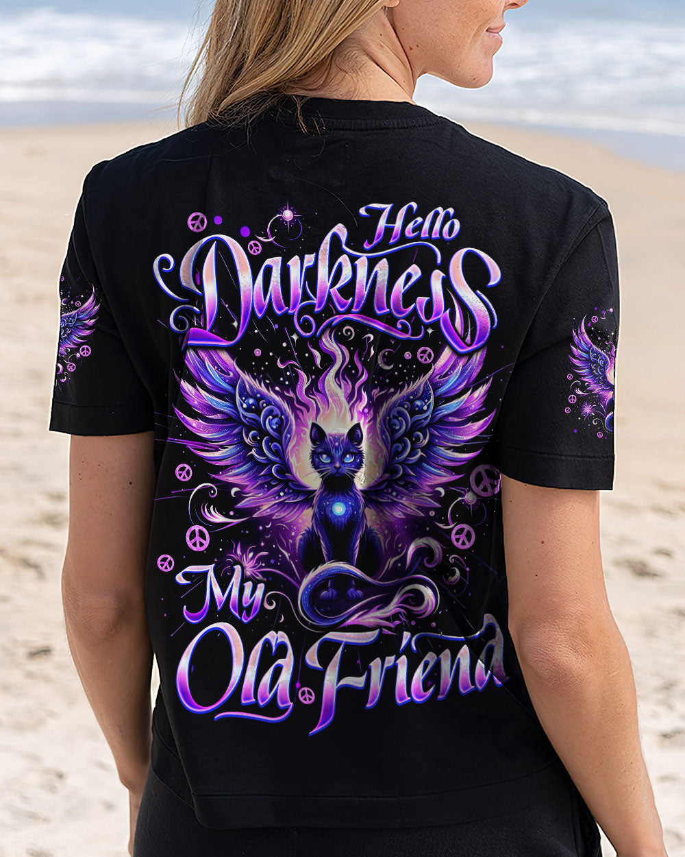 HELLO DARKNESS MY OLD FRIEND CAT ALL OVER PRINT - TYQY3005254