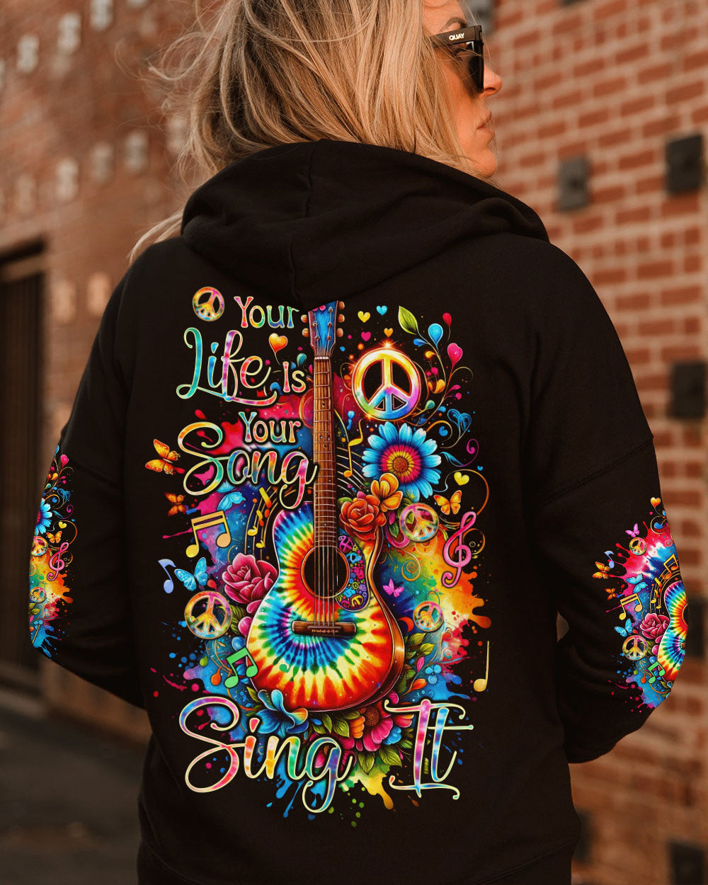 YOUR LIFE IS YOUR SONG GUITAR ALL OVER PRINT - TYQY3011234