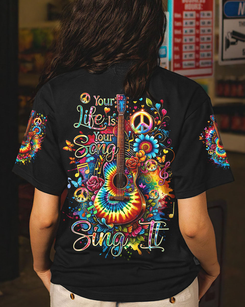 YOUR LIFE IS YOUR SONG GUITAR ALL OVER PRINT - TYQY3011234