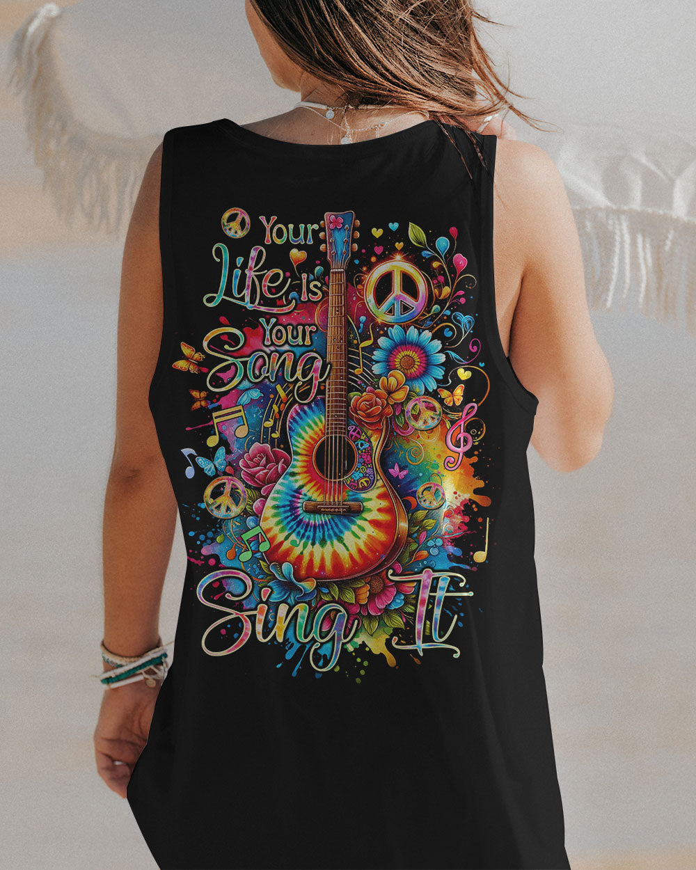 YOUR LIFE IS YOUR SONG GUITAR ALL OVER PRINT - TYQY3011234