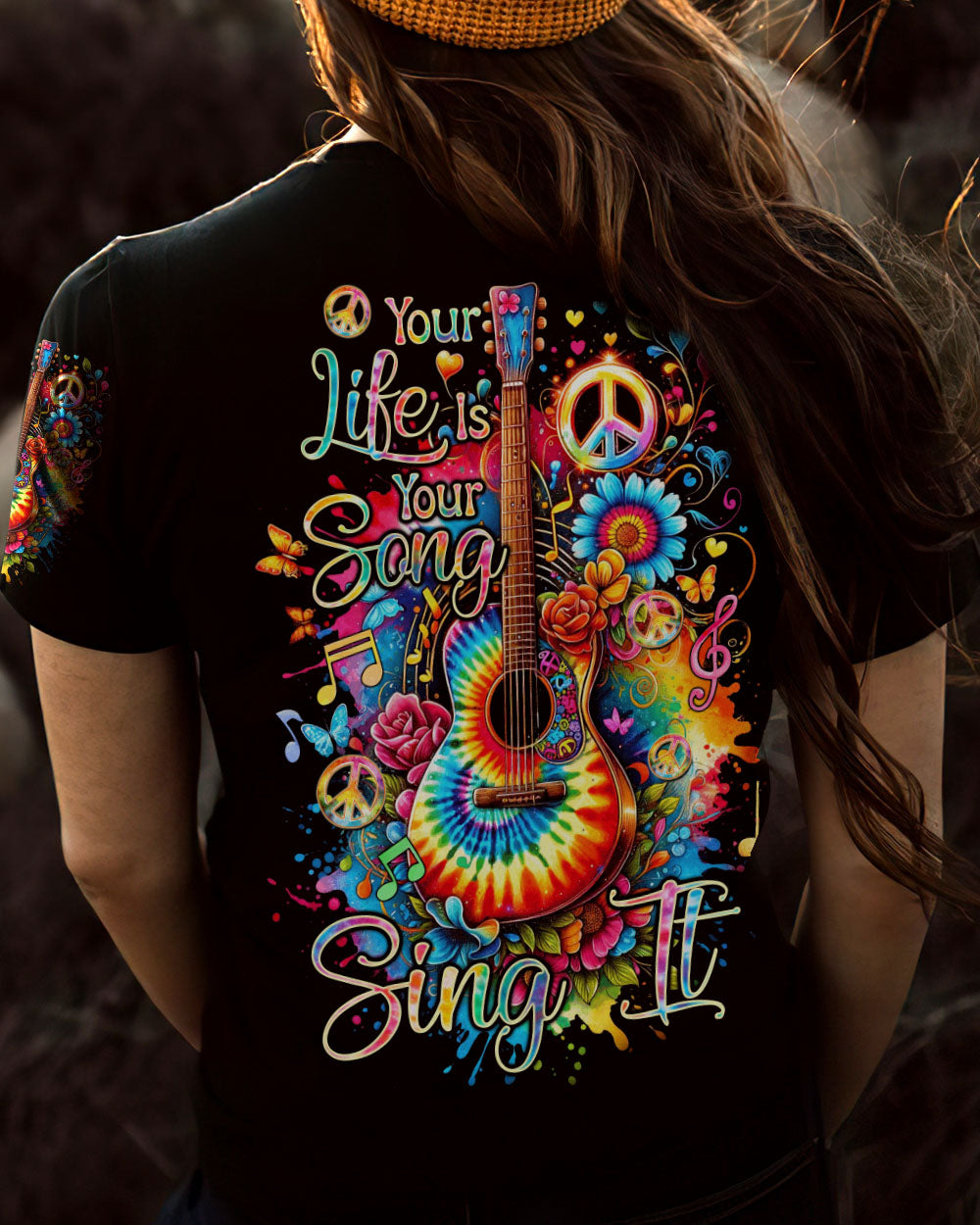 YOUR LIFE IS YOUR SONG GUITAR ALL OVER PRINT - TYQY3011234