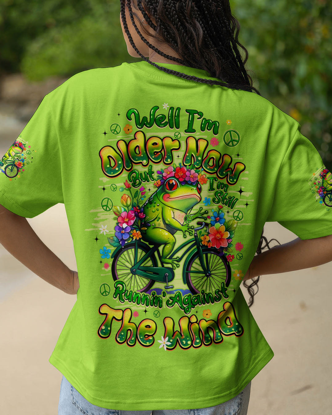 RUNNING AGAINST THE WIND FROG ALL OVER PRINT - TYQY3107251