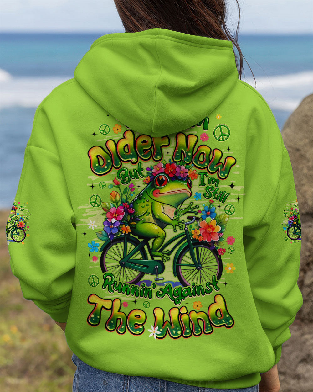 RUNNING AGAINST THE WIND FROG ALL OVER PRINT - TYQY3107251