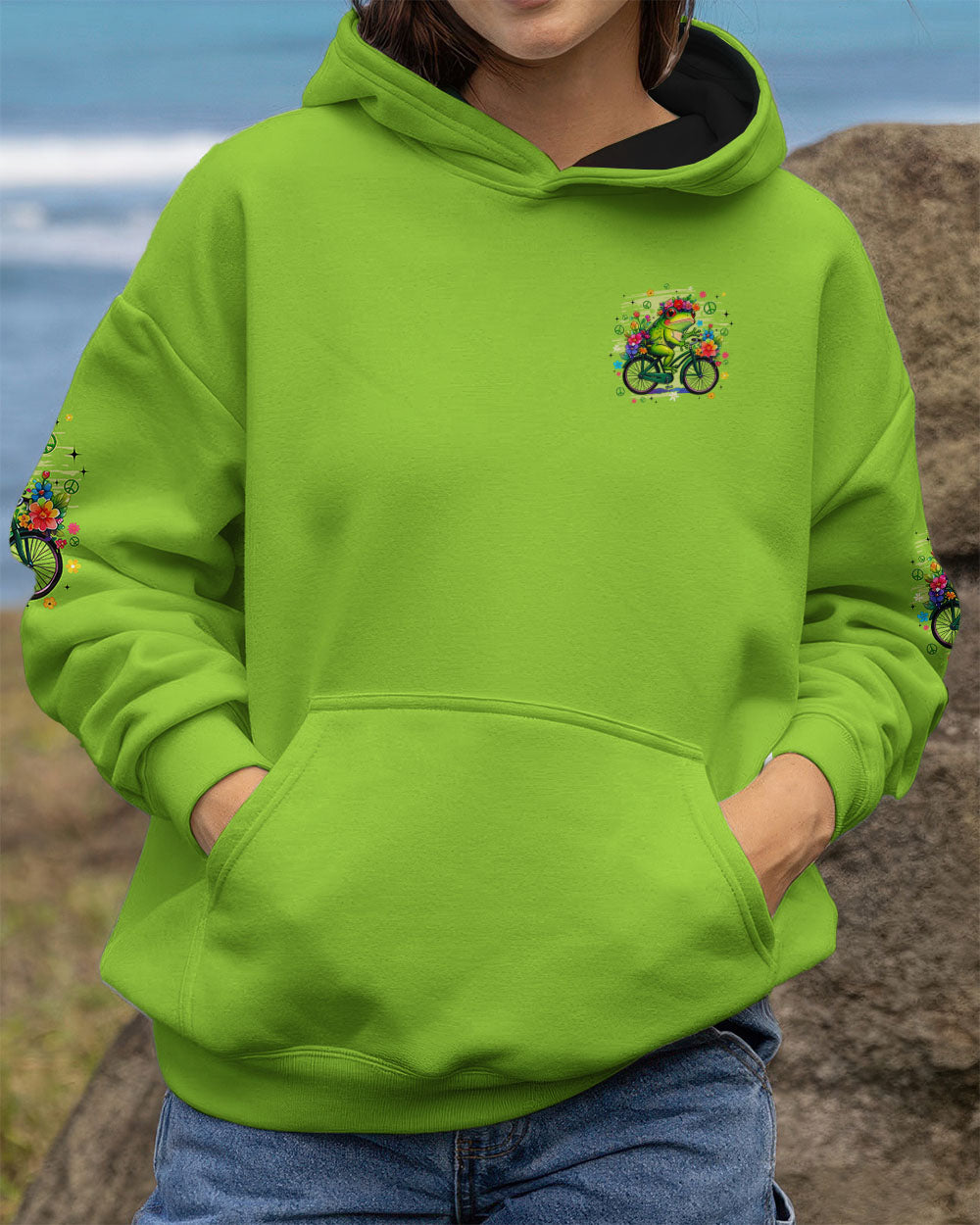 RUNNING AGAINST THE WIND FROG ALL OVER PRINT - TYQY3107251
