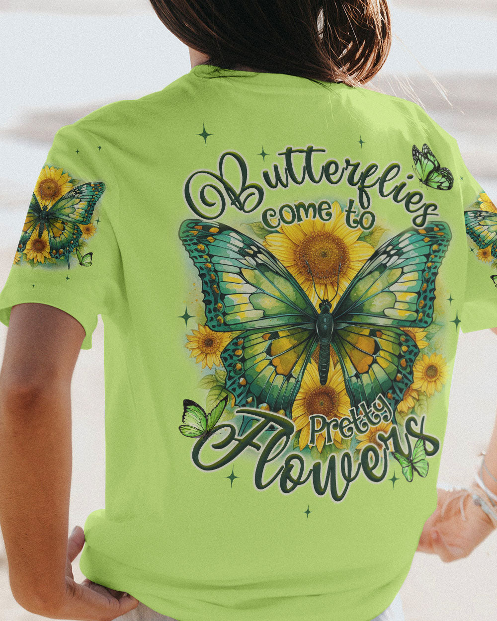 PRETTY FLOWERS BUTTERFLY ALL OVER PRINT - TYQY3108232