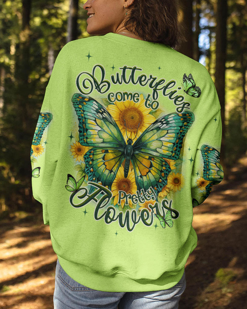 PRETTY FLOWERS BUTTERFLY ALL OVER PRINT - TYQY3108232