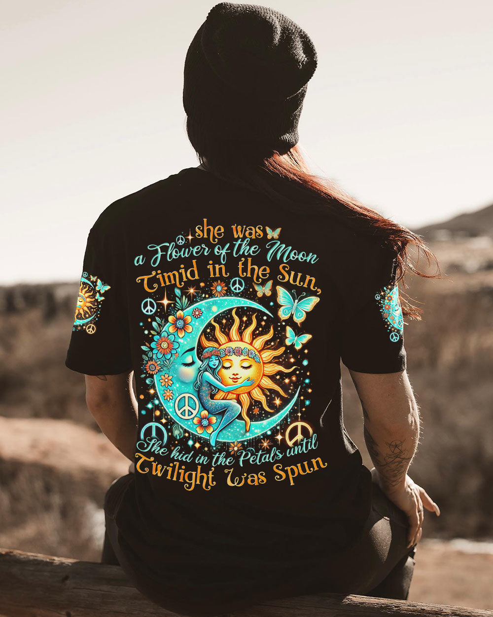 SHE WAS A FLOWER OF THE MOON ALL OVER PRINT - TYTD0107242