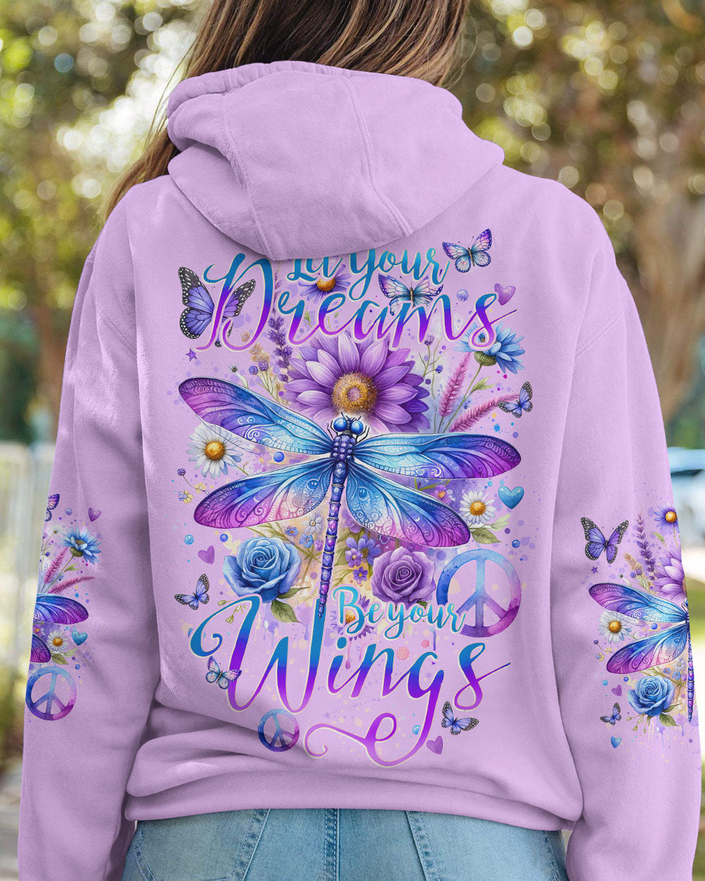 LET YOUR DREAMS BE YOUR WINGS DRAGONFLY ALL OVER PRINT - TYTD0201242