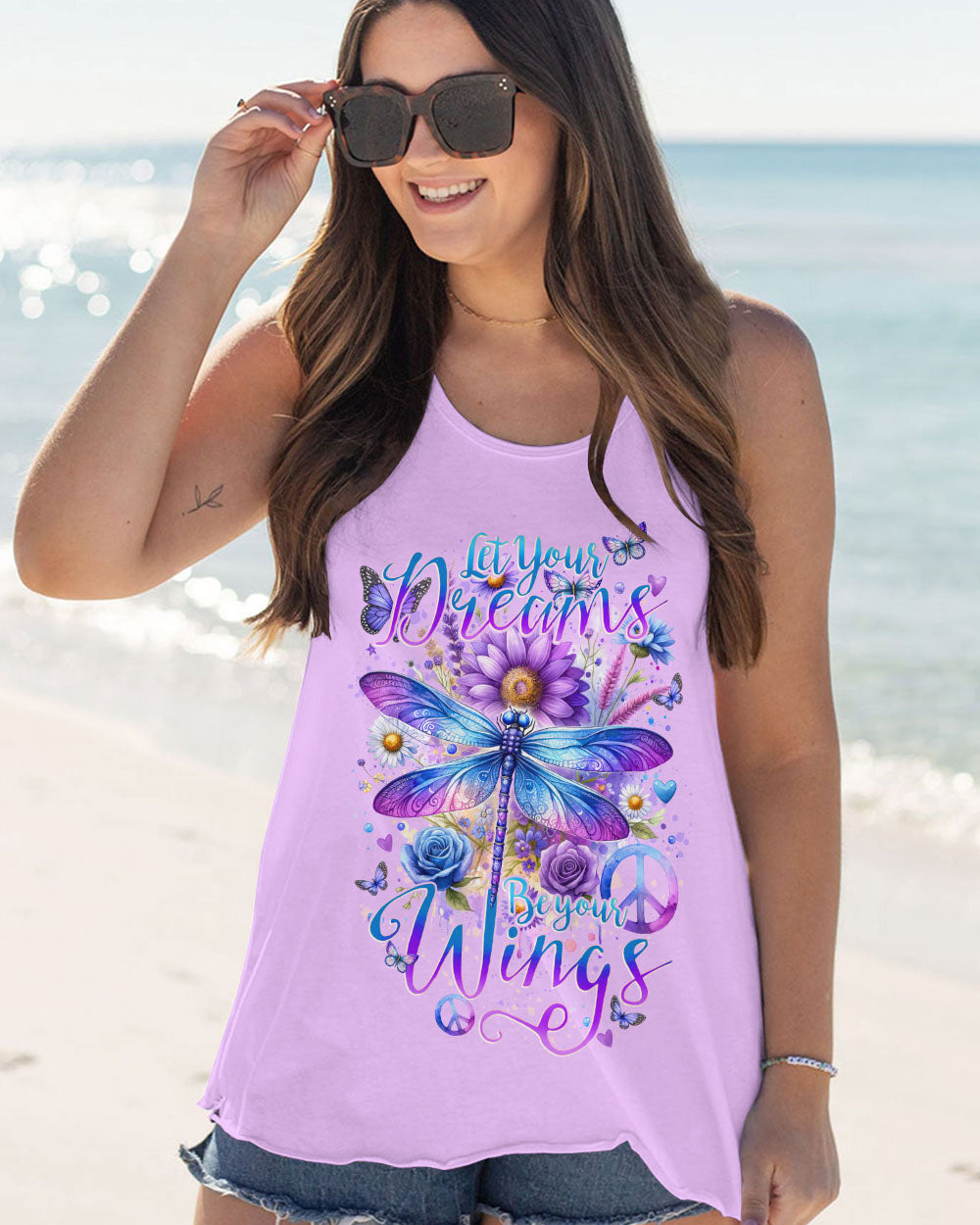 LET YOUR DREAMS BE YOUR WINGS DRAGONFLY ALL OVER PRINT - TYTD0201242