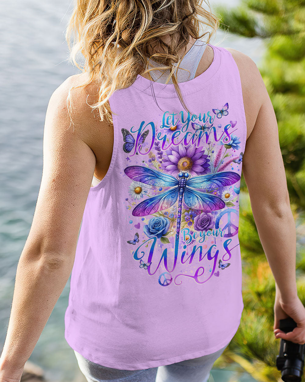 LET YOUR DREAMS BE YOUR WINGS DRAGONFLY ALL OVER PRINT - TYTD0201242