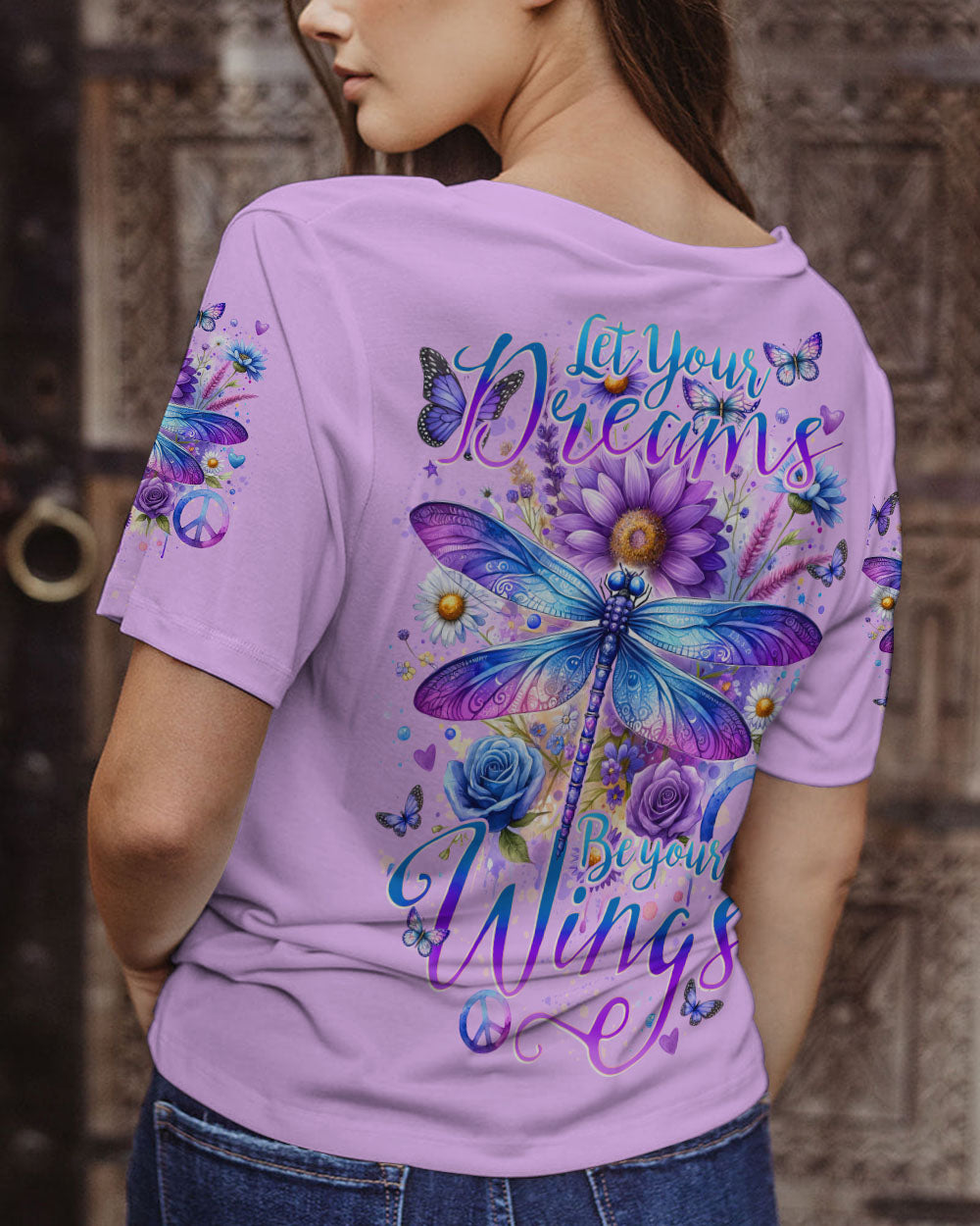 LET YOUR DREAMS BE YOUR WINGS DRAGONFLY ALL OVER PRINT - TYTD0201242