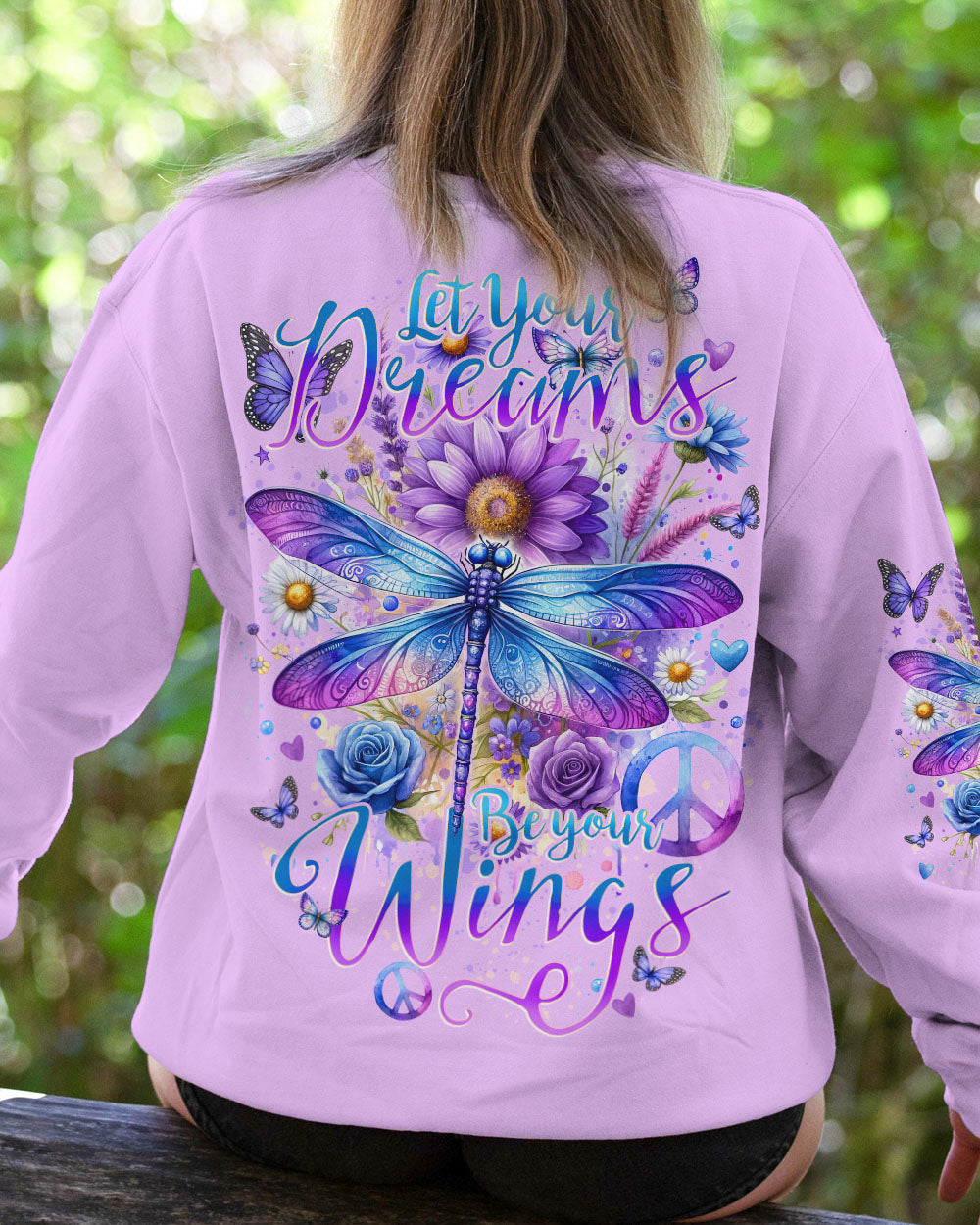 LET YOUR DREAMS BE YOUR WINGS DRAGONFLY ALL OVER PRINT - TYTD0201242