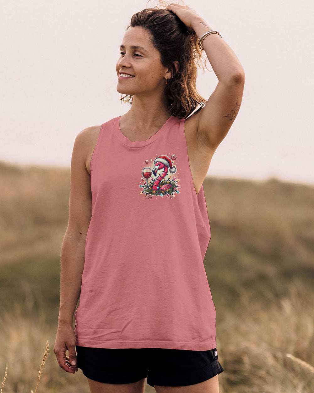 PRETTY IN PINK FLAMINGO CHRISTMAS ALL OVER PRINT - TYTD0210243