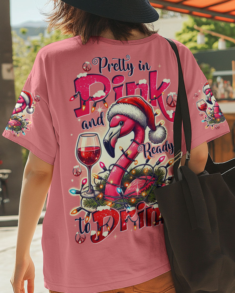PRETTY IN PINK FLAMINGO CHRISTMAS ALL OVER PRINT - TYTD0210243