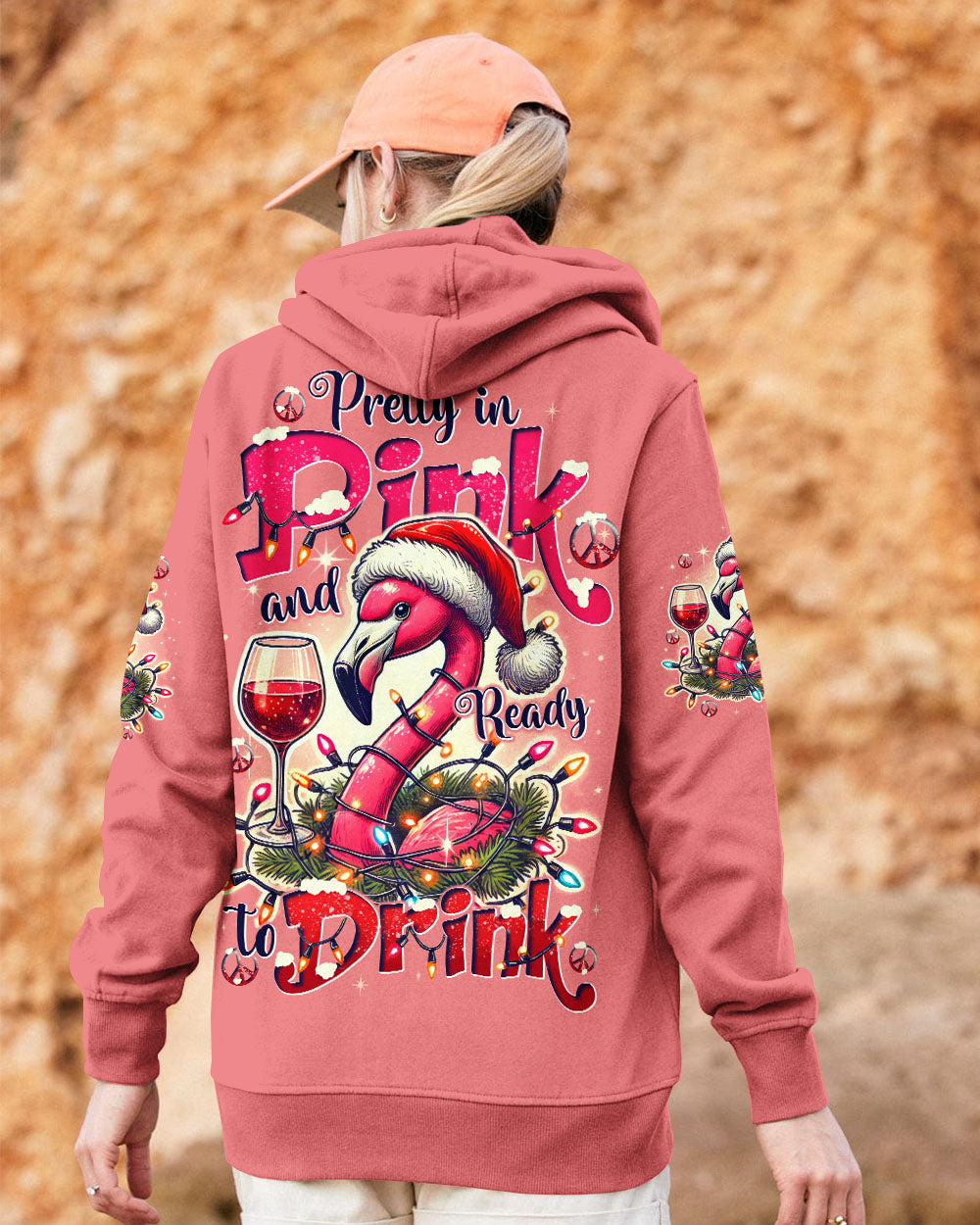 PRETTY IN PINK FLAMINGO CHRISTMAS ALL OVER PRINT - TYTD0210243
