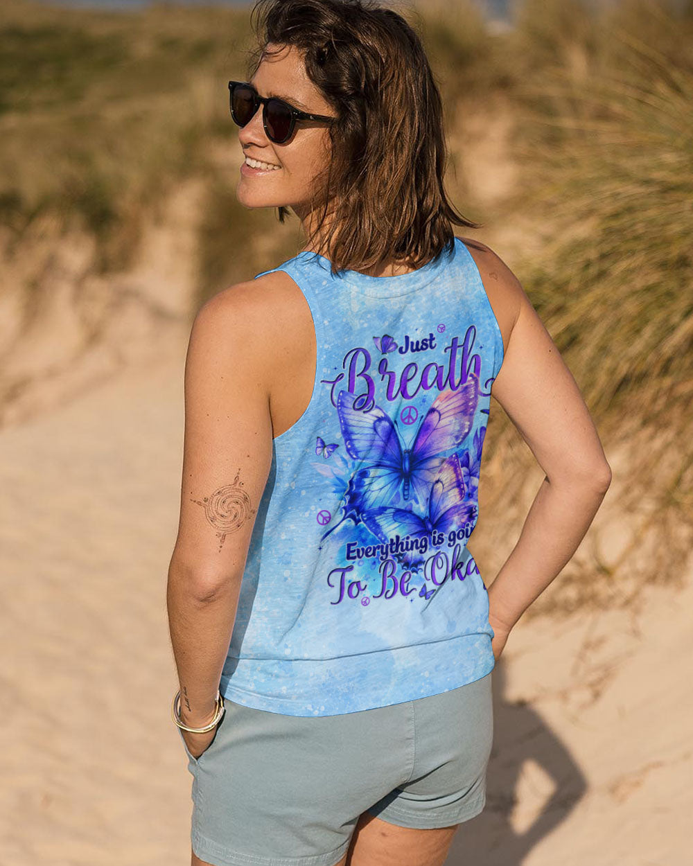 JUST BREATHE BUTTERFLIES ALL OVER PRINT - TYTD0302251
