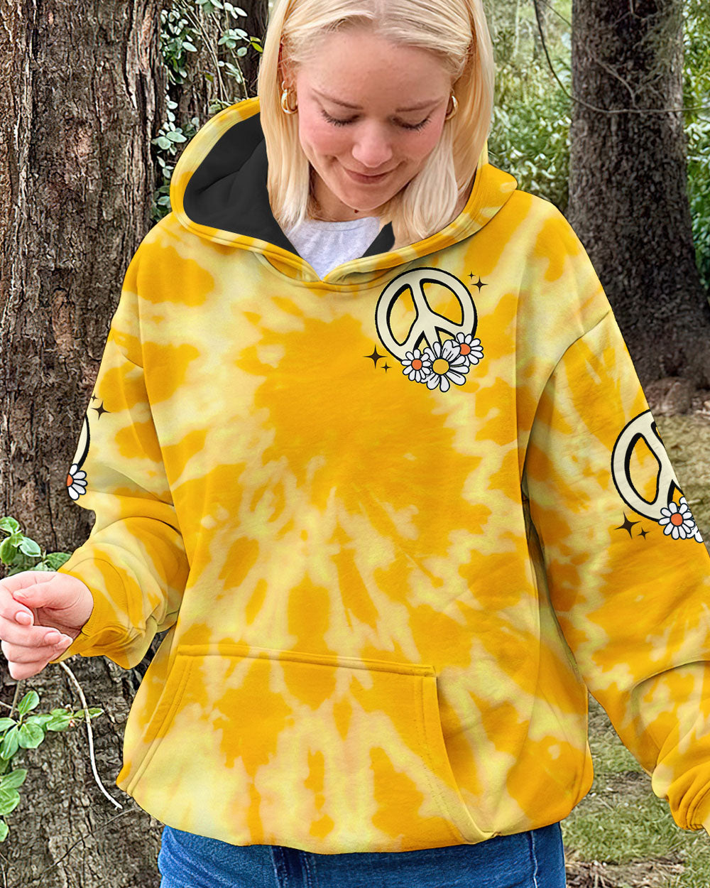 IN A WORLD WHERE YOU CAN BE ANYTHING BEE KIND TIE DYE ALL OVER PRINT - TYTD0306251
