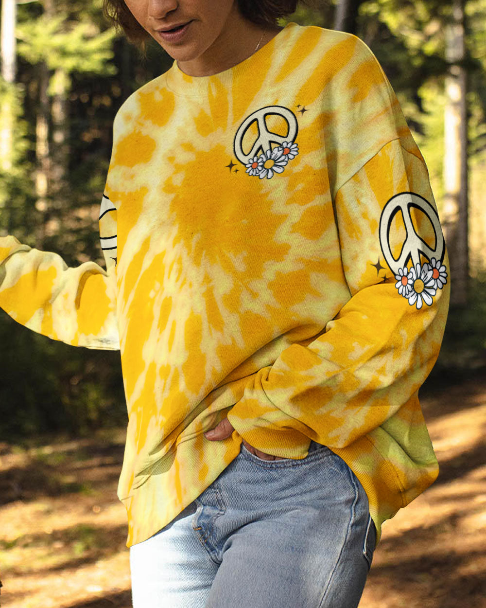 IN A WORLD WHERE YOU CAN BE ANYTHING BEE KIND TIE DYE ALL OVER PRINT - TYTD0306251