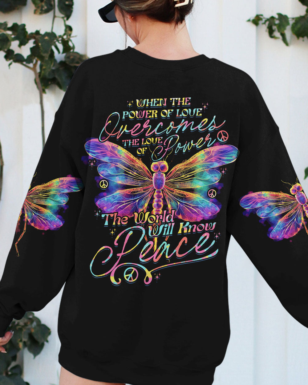 THE WORLD WILL KNOW PEACE DRAGONFLY ALL OVER PRINT - TYTD0307231