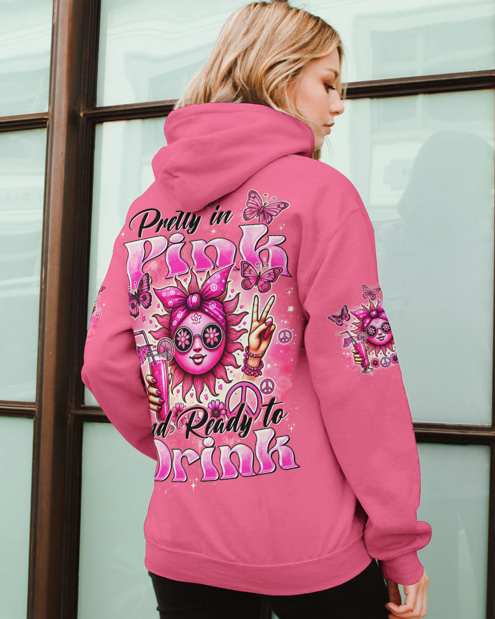PRETTY IN PINK HIPPIE SUN ALL OVER PRINT - TYTD0307243