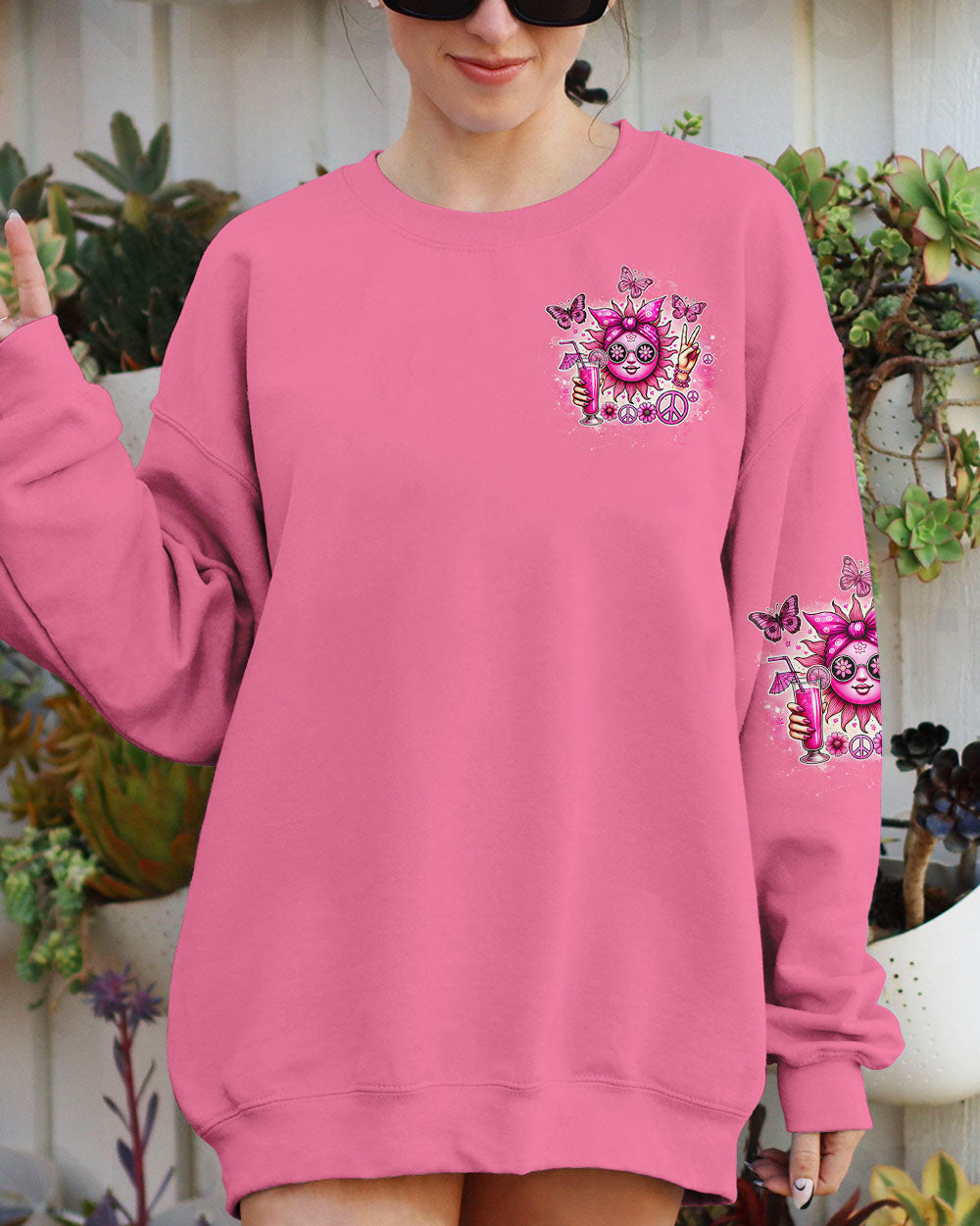 PRETTY IN PINK HIPPIE SUN ALL OVER PRINT - TYTD0307243
