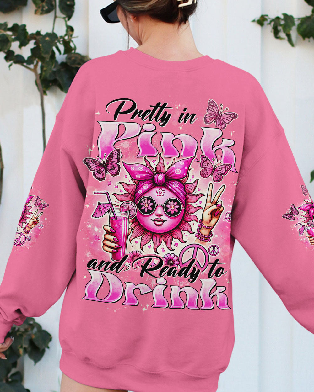 PRETTY IN PINK HIPPIE SUN ALL OVER PRINT - TYTD0307243