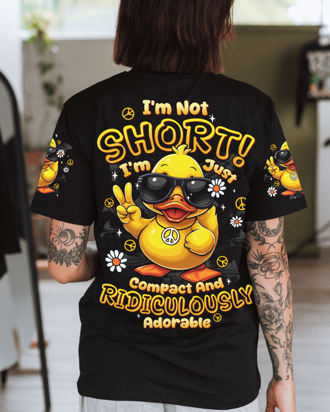 I'M NOT SHORT DUCK HIPPIE ALL OVER PRINT - TYTD0408251