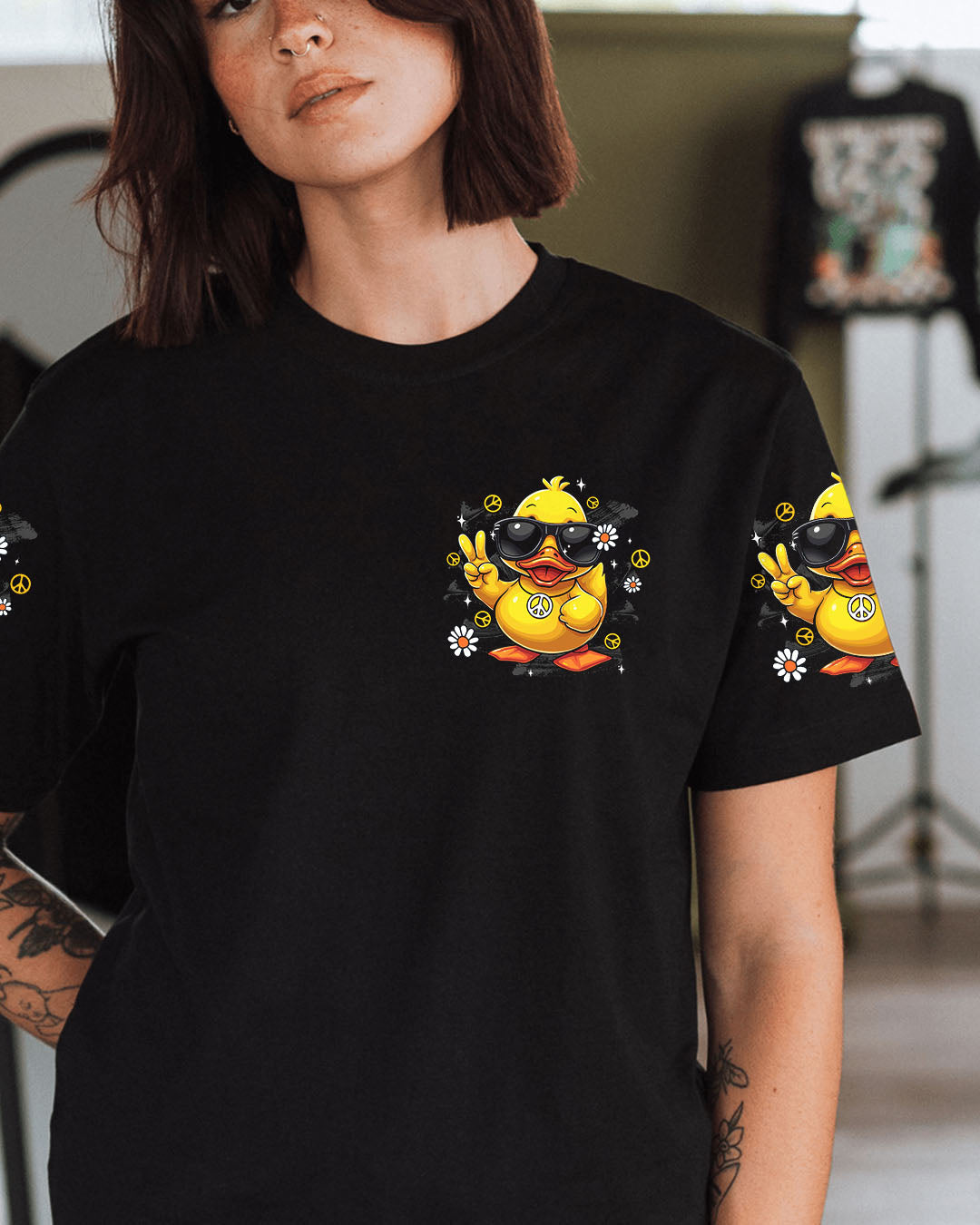 I'M NOT SHORT DUCK HIPPIE ALL OVER PRINT - TYTD0408251