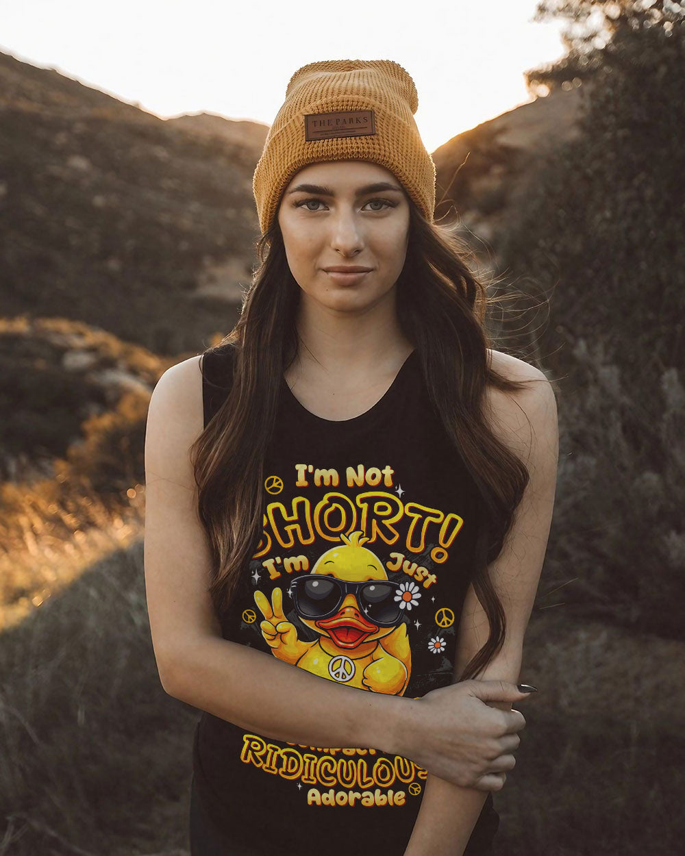 I'M NOT SHORT DUCK HIPPIE ALL OVER PRINT - TYTD0408251