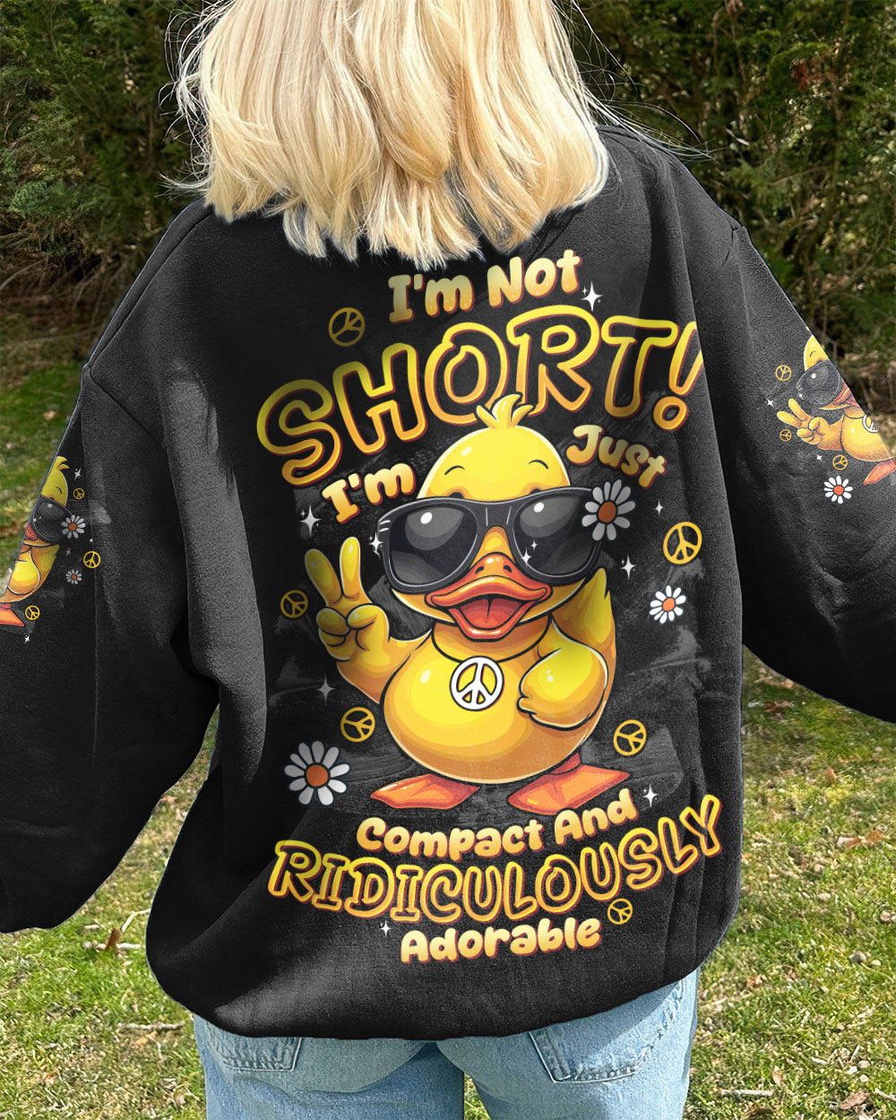 I'M NOT SHORT DUCK HIPPIE ALL OVER PRINT - TYTD0408251