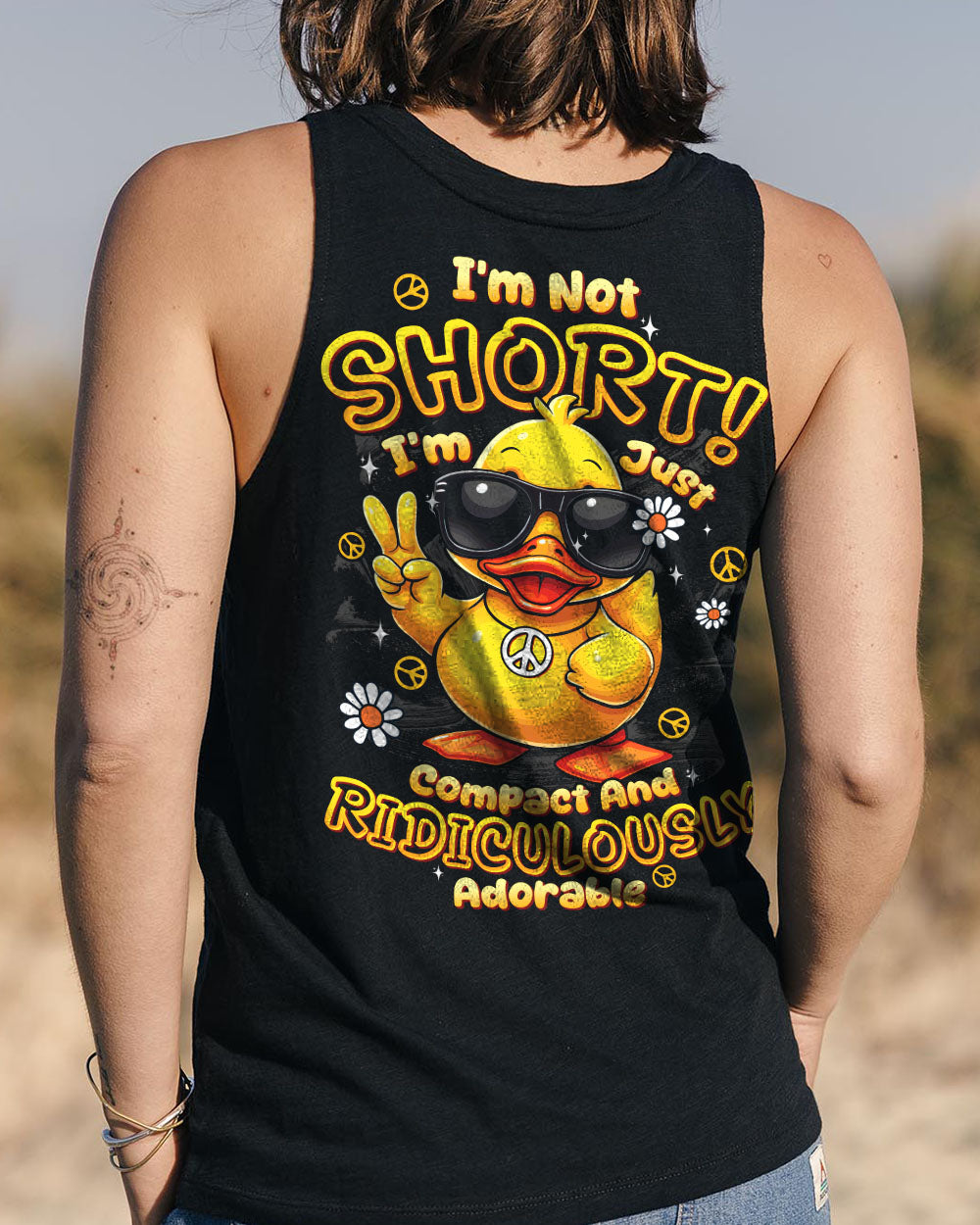 I'M NOT SHORT DUCK HIPPIE ALL OVER PRINT - TYTD0408251