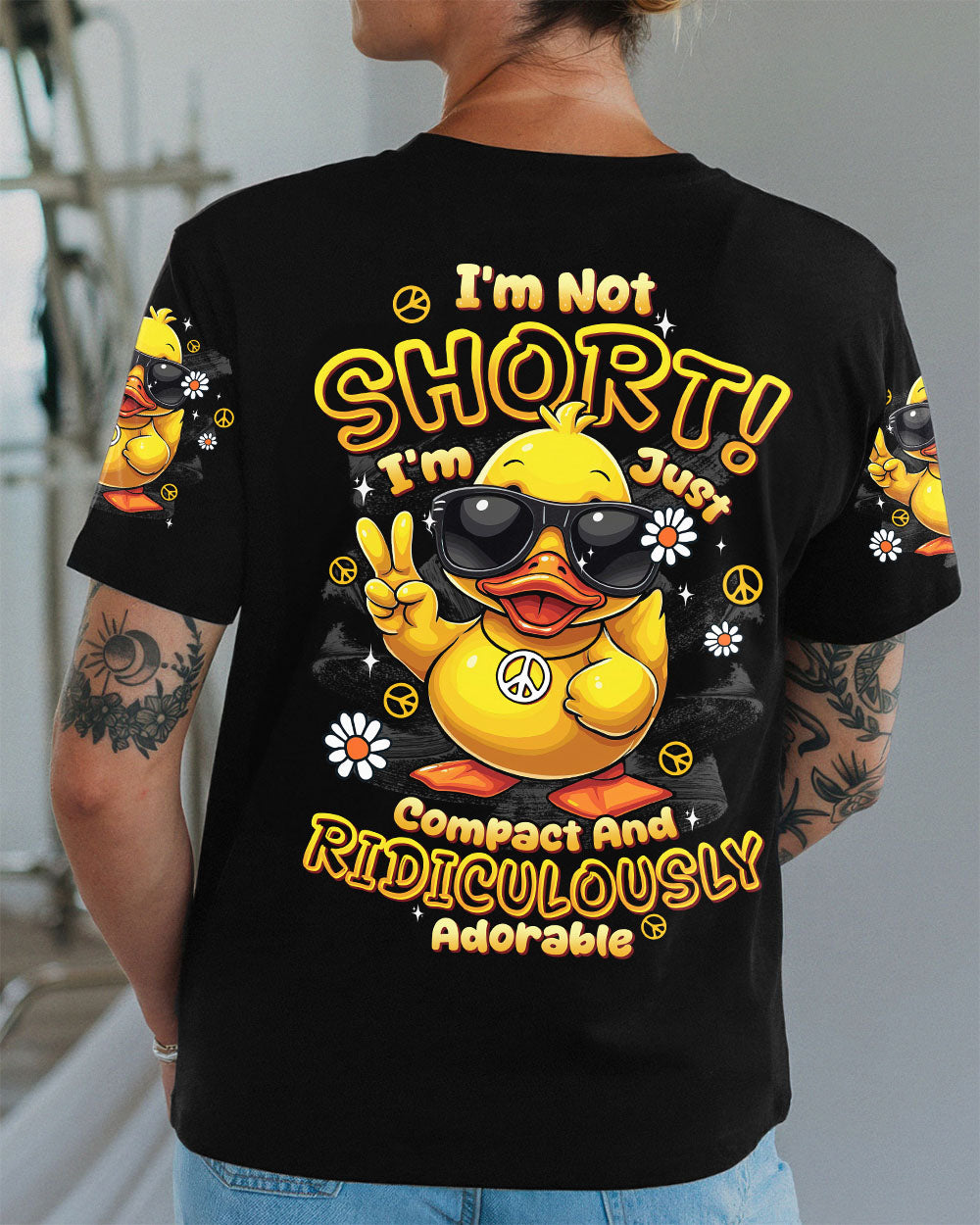 I'M NOT SHORT DUCK HIPPIE ALL OVER PRINT - TYTD0408251