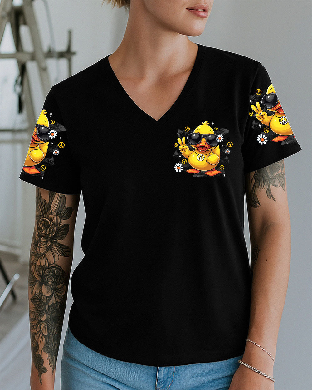 I'M NOT SHORT DUCK HIPPIE ALL OVER PRINT - TYTD0408251